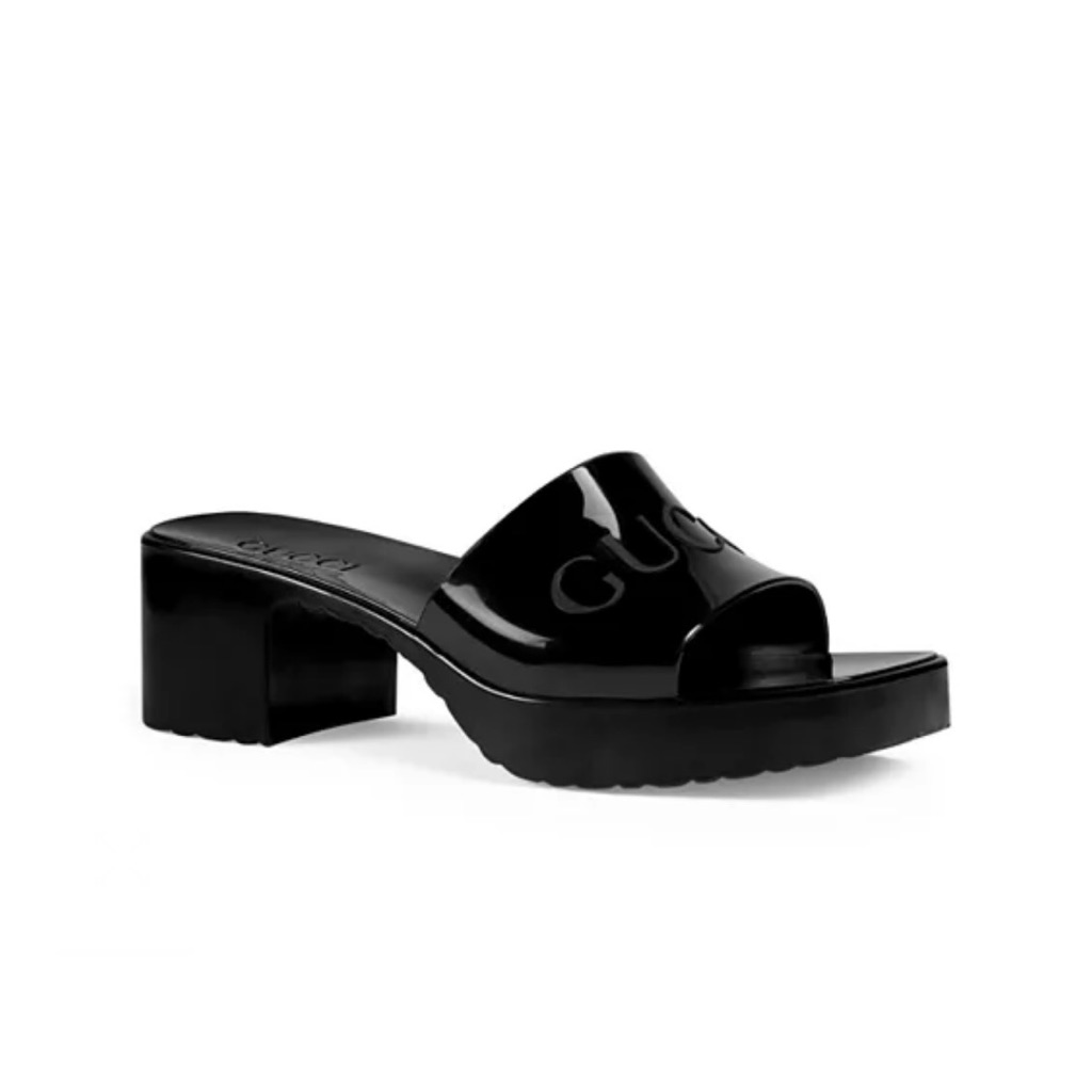 Gucci Glossy Black Women's Sandals